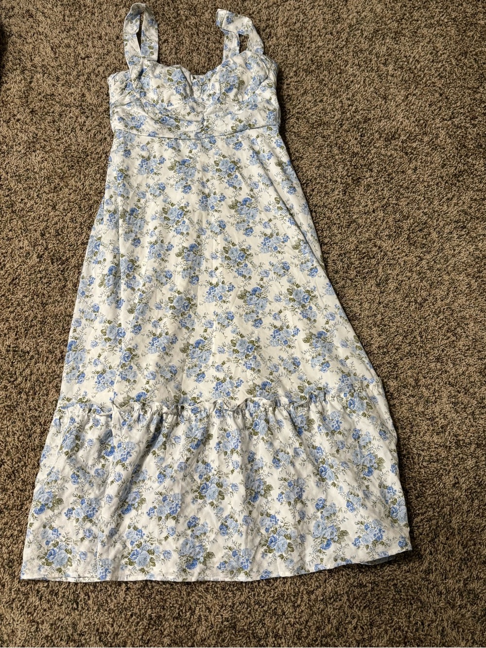 Blu Pepper Floral Blue & White Sundress